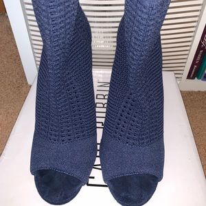 Cape Robbin sock bootie peep toe heel.